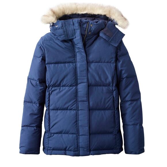 LL Bean Womens Ultrawarm Jacket Coat 2X 650 DOWN Puffer Hood Faux Fur Trim - Picture 1 of 14